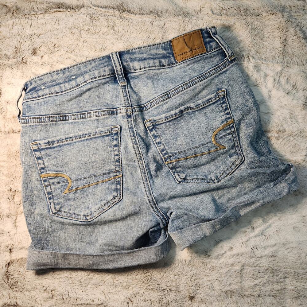 American Eagle women's midi denim shorts size 2 - Picture 2 of 5